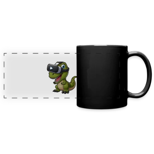 Dino T-Rex en Réalité Virtuelle – Humour Geek - Mug panoramique uni