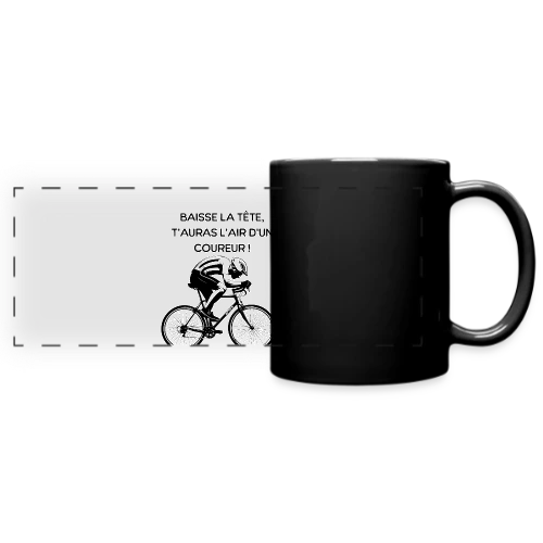 Cyclisme Humour - Design Minimaliste Vélo - Mug panoramique uni