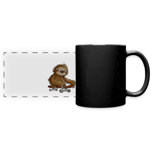 Paresseux Skateboarder Cartoon - Relax et Style - Mug panoramique uni