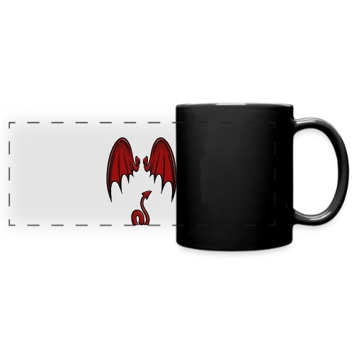 Ailes & Queue de Diable Cartoon - Mug panoramique uni