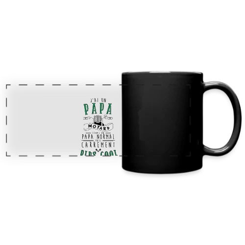 Mon Papa Motard : Le Plus Cool de Tous ! - Mug panoramique uni
