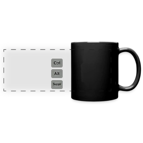 Ctrl Alt Suppr : Redémarrez l'Humour - Mug panoramique uni