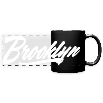 brooklyn shirt - Panorama-Tasse farbig - Schwarz - Vorne