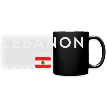 Drapeau du Liban, Fierté libanaise - Mug panoramique uni - noir - Devant