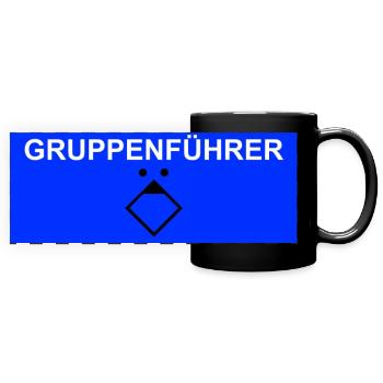 Feuerwehr Gruppenführer - Panorama-Tasse farbig - Schwarz - Vorne