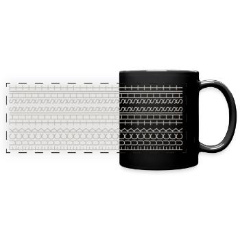 Fuck this shit Panorama Tasse sarkastisch beige - Panorama-Tasse farbig - Schwarz - Vorne