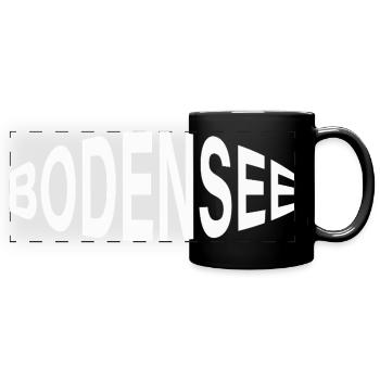 BODENSEE - Panorama-Tasse farbig - Schwarz - Vorne