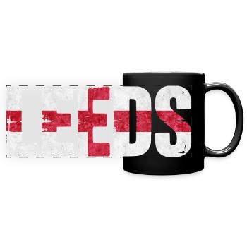 Leeds England - Full Colour Panoramic Mug - black - Front