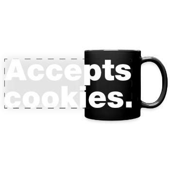 Accepts cookies - Full Colour Panoramic Mug - black - Front
