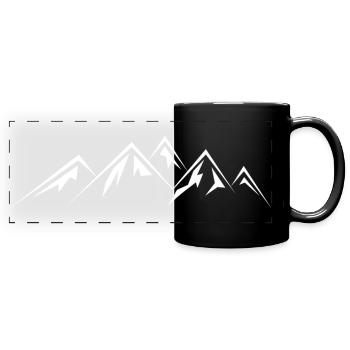 mountains - Full Colour Panoramic Mug - black - Front