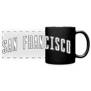 San Francisco Arc Font Design - Full Colour Panoramic Mug - black - Front