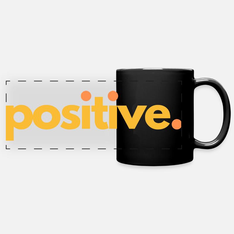 positive.04 - Panorama-Tasse farbig - Schwarz