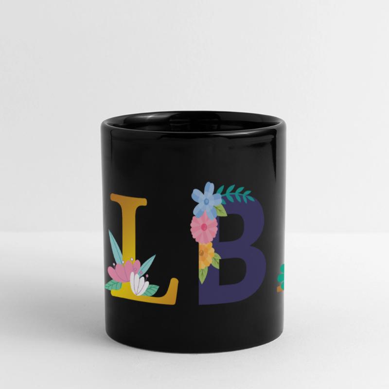 Nom de l’ALBA décoré de fleurs Mug panoramique uni