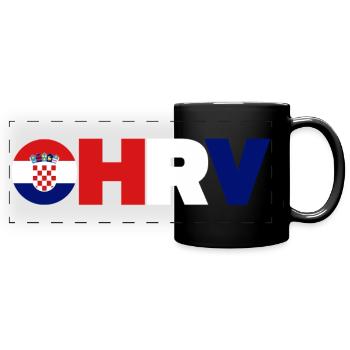 Croatie (Hrvatska) - Mug panoramique uni - noir - Devant