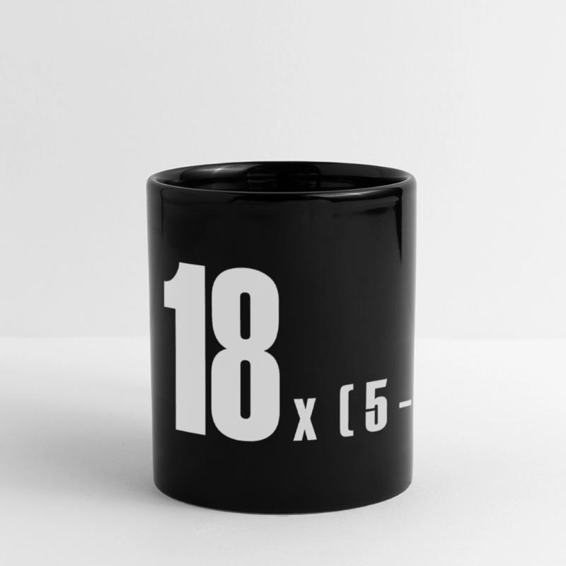 endlich 18 oder doch 50? Panorama-Tasse farbig