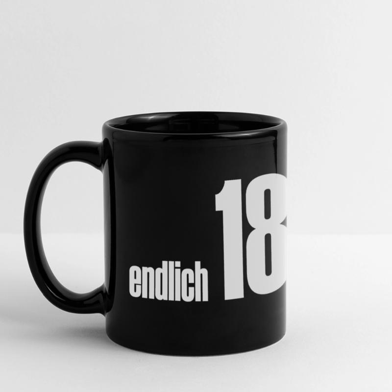 endlich 18 oder doch 50? Panorama-Tasse farbig