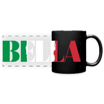 Bella Italia - Panorama-Tasse farbig - Schwarz - Vorne