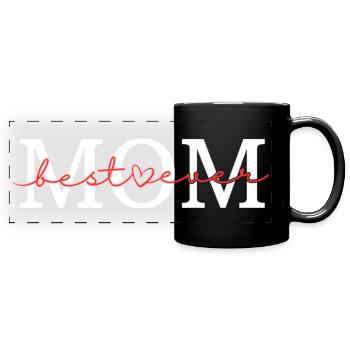 MAMA, Beste Mama aller Zeiten - Panorama-Tasse farbig - Schwarz - Vorne
