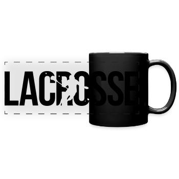 lacrosse - Panorama-Tasse farbig - Schwarz - Vorne