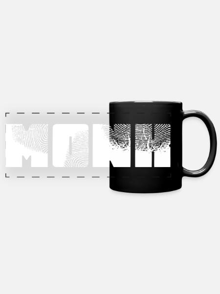 Monk - Panorama-Tasse farbig - Schwarz