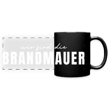 Antifa Nous sommes le pare-feu contre la droite - Mug panoramique uni - noir - Devant