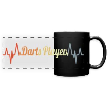 Darter Heartbeat Vintage Look - Full Colour Panoramic Mug - black - Front