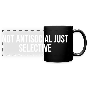 Introvert Humor Tee - Panorama-Tasse farbig - Schwarz - Vorne