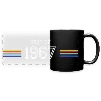 Best Of 1967 T-Shirt-Humorgeschenk - Panorama-Tasse farbig - Schwarz - Vorne