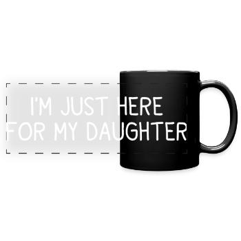 Humor Parents Daughter Funny Family Gift - Full Colour Panoramic Mug - black - Front