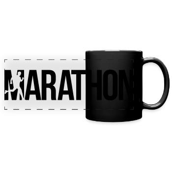 marathon - Panorama-Tasse farbig - Schwarz - Vorne