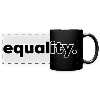 equality - Panorama-Tasse farbig - Schwarz - Vorne