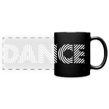 Hypno Dance Party Shirt – Club & Retro Music - Full Colour Panoramic Mug - black - Front