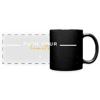 Repoussez vos limites — Conception de mentalité disciplinaire - Mug panoramique uni - noir - Devant