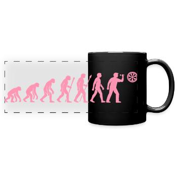 Evolution of snack time - Full Colour Panoramic Mug - black - Front