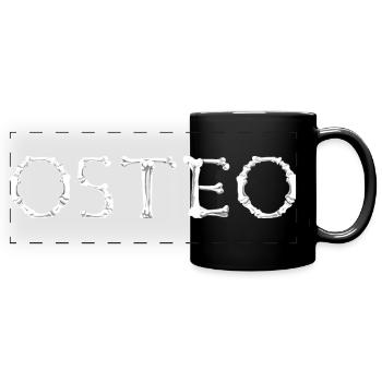 Logo Osteo Masseur Physiotherapeut Osteopath - Panorama-Tasse farbig - Schwarz - Vorne
