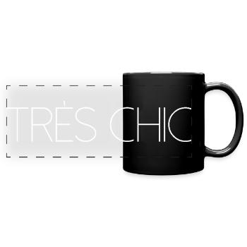 TRES CHIC Stylish - Panorama-Tasse farbig - Schwarz - Vorne
