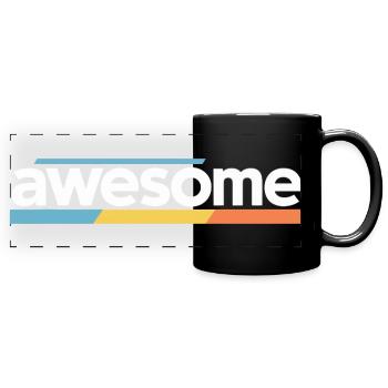 Fantastisches Typografie-Design - Panorama-Tasse farbig - Schwarz - Vorne
