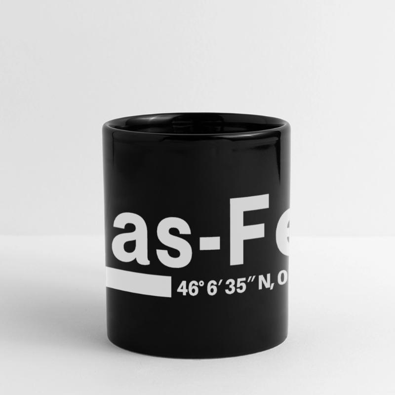 Coordonnées Saas-Fee Valais, Suisse Mug panoramique uni