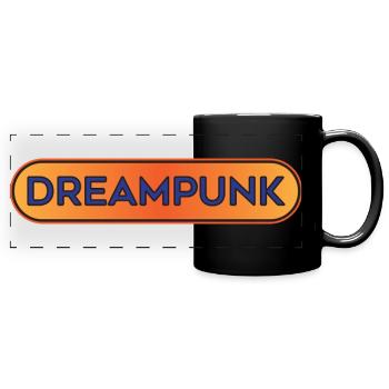 Dreampunk Coucher de soleil Dégradé - Mug panoramique uni - noir - Devant