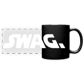 Galactic Swag Lettering - Full Colour Panoramic Mug - black - Front
