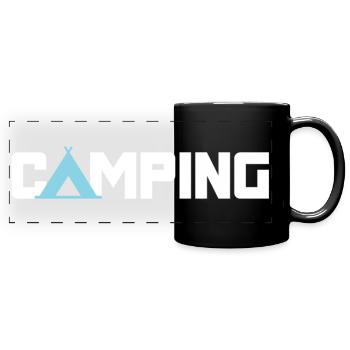 Camping tente vacances de camping-car amateur - Mug panoramique uni - noir - Devant