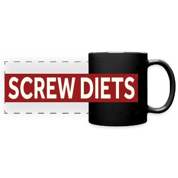SCREW DIETS - Panorama-Tasse farbig - Schwarz - Vorne