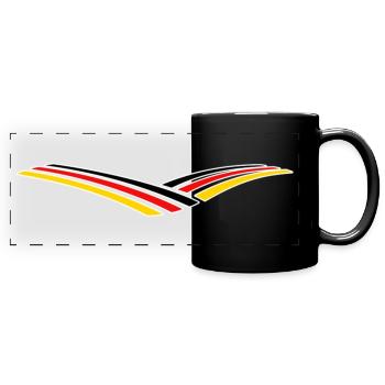 DL13 - Panorama-Tasse farbig - Schwarz - Vorne