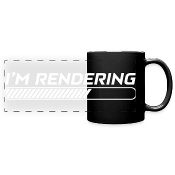 Ich rendere Video Editor Filmemacher Videograf - Panorama-Tasse farbig - Schwarz - Vorne