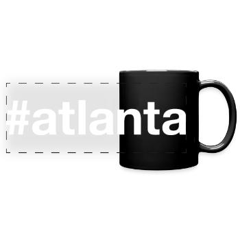 ATLANTA Hashtag - Panorama-Tasse farbig - Schwarz - Vorne