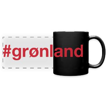 GRÖNLAND Grönland Hashtag - Panorama-Tasse farbig - Schwarz - Vorne