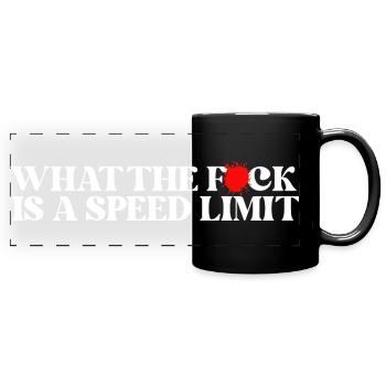 Auto - Panorama-Tasse farbig - Schwarz - Vorne