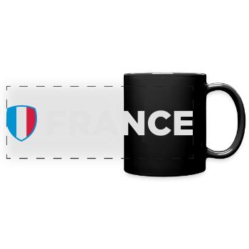 Drapeau national de la France - Mug panoramique uni - noir - Devant