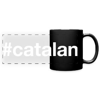 CATALAN Katalanisch Hashtag - Mug panoramique uni - noir - Devant