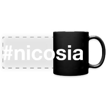 NICOSIA Hashtag Nikosia Cyprus Zypern - Panorama-Tasse farbig - Schwarz - Vorne